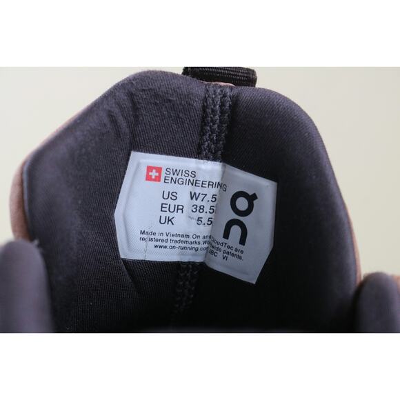 On Hi Edge Womens 7.5 Brown Blue High Top Hiking Running Sneakers - Picture 14 of 14